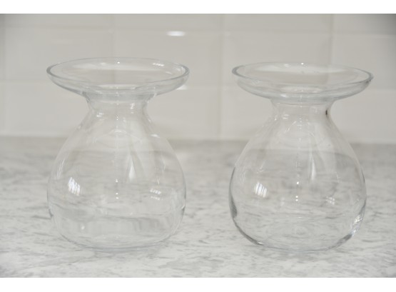 Pair Of Glasses Vases