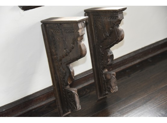 Pair Of  Wood Wall Cornices Made In India