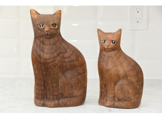 Two Ceramic Kittens