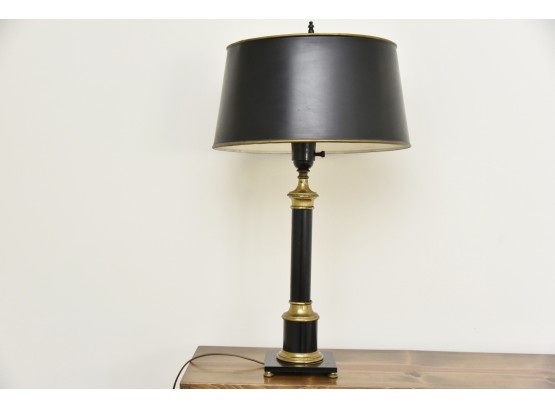 Brass Footed Black 3 Way Lamp (Tested And Working)