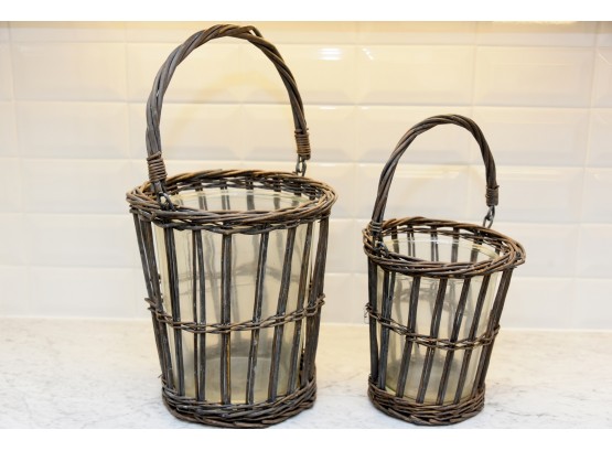 Round Glass Lined Baskets