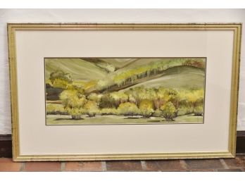 Framed Watercolor Painting By E. Marshall