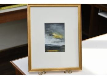 Framed Watercolor 'ocean Sky' Painting
