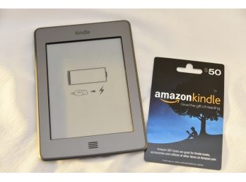 Kindle (Missing Charger) & $50 Gift Card