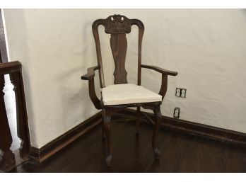 Vintage Carved Oak Arm Chair