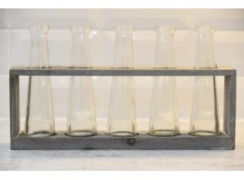 Set Of Glass Beakers In Stand