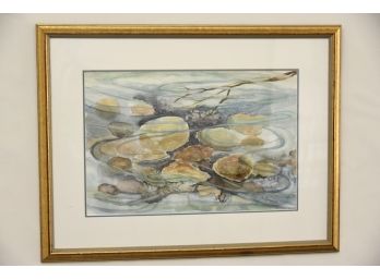 Framed Water Color Painting Signed By E. Marshall