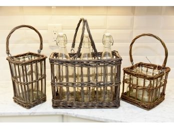 Trio Of Glass Lined Baskets