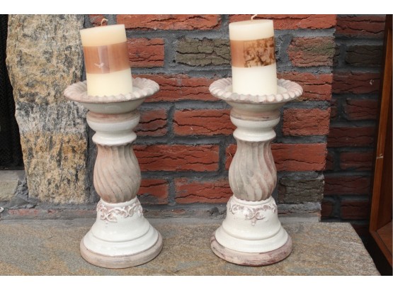 Pair Of Large Candle Stands