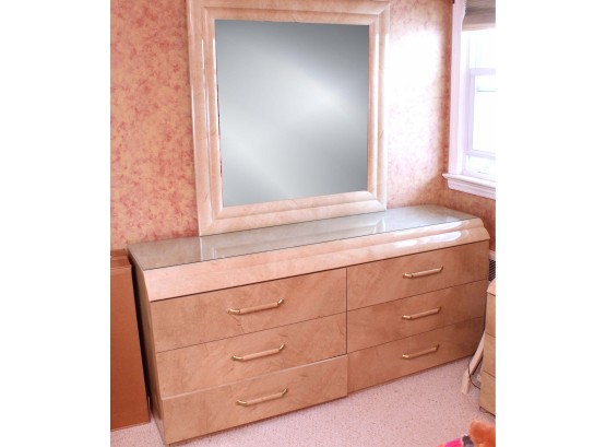 Vintage Formica Dresser With Mirror