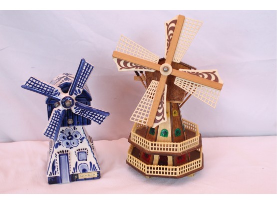 Pair Of Windmill Figurines
