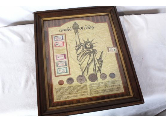 Symbols Of Liberty Coins Framed