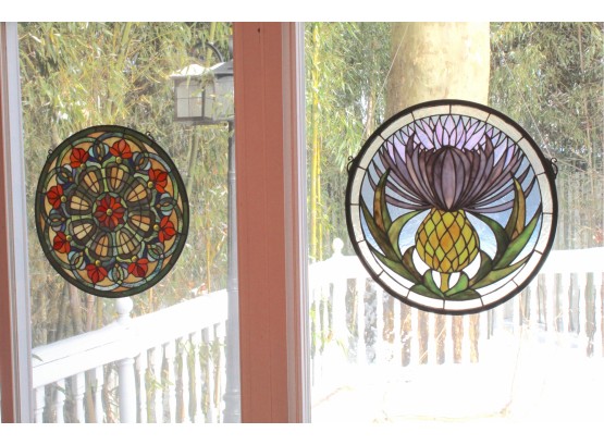 Stained Glass Panel Pair