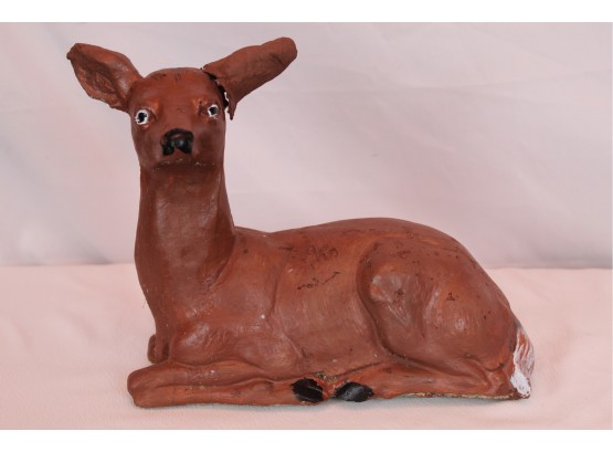 Cast Stone Deer Statue (Damaged Ear)