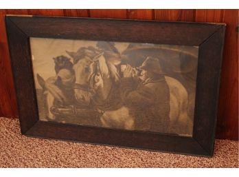 Man & Horse Framed Print