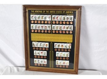 The Heritage Of The United States Of America Penny Collection Framed