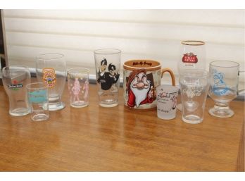 Assortment Of Vintage Collectible Drinking Glasses