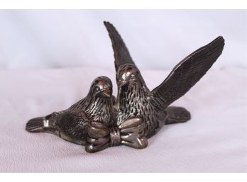 Silver Plated Dove Candle Holder