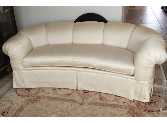 Baker Furniture Custom Silk Covered Conversational Sofa #2