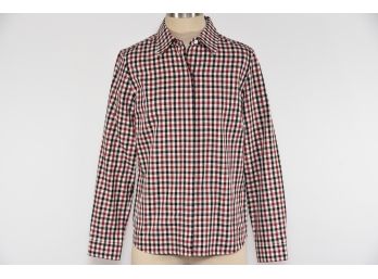 Cotton Blend Doncaster Plaid Shirt - Size 8 - MC130