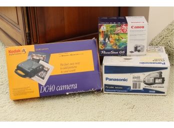 Canon Panasonic And Kodak Camera Collection
