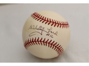 Whitey Ford Signed Baseball Guaranteed Authentic