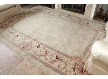 Lovely Cream Colored Wood Area Carpet