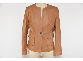 Stylish Doncaster Leather Blazer Size 4- MC114