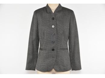 Gray Wool Button Front Blazer Size 6-MC121