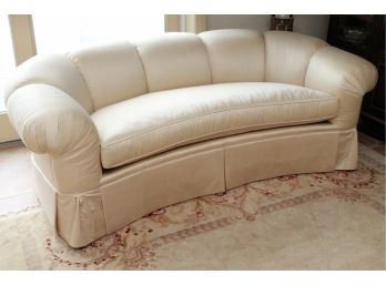 Baker Furniture Custom Silk Covered Conversational Sofa #1