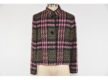 Vintage Doncaster Pink And Black Blazer Size 6-MC104