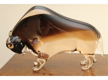 Murano Glass Bull Figurine