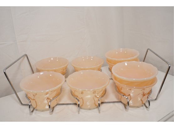 Set Of 8 Fire King Ovenware 'anchor Hocking' Cups