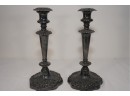 Pair Of Silver Plated Candle Holders
