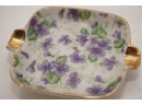 4 Piece Lefton China Floral Ash Tray Table Set With Holder