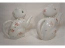 Trio Of Porcelain Cat Teapots