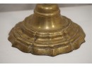Pair Of Brass Footed Hanger Lamps