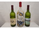 Trio Of Vintage Wine Bottles With Tennis Memorabilia