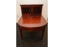 Vintage Leather Top Side Table