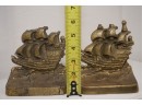 Hand Crafted PM Craftsman Nautical Cast Metal Bookends