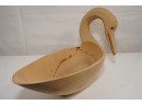 Pair Of Wooden Swan Bowls