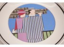 Set Of 5 Painted Philippe Deshoulieres Porcelanines Lourioux Plates