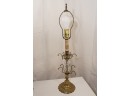 Pair Of Brass Footed Hanger Lamps