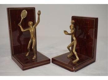 Pair Of Tennis And Football Bookends