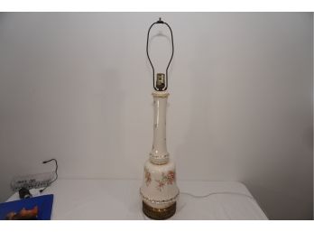 Vintage Porcelain Floral Lamp