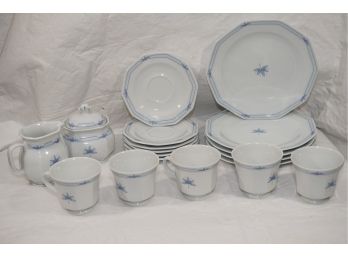 18 Piece Allmoge Winterling Tea Set Including Plates, Cups And Saucers