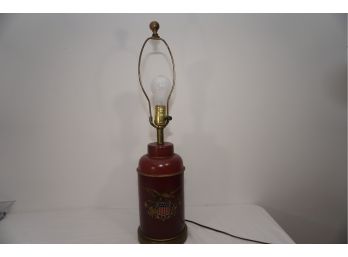 Vintage Lamp With American Eagle And Shield (Tested And Working)