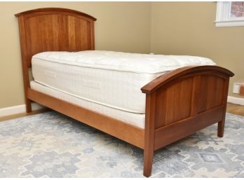 Twin Wood Bed With Serta Mattress And Box Spring