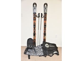 162 CM Rossignol Ski's With Poles, Bag & Extra Flex Stabilizers