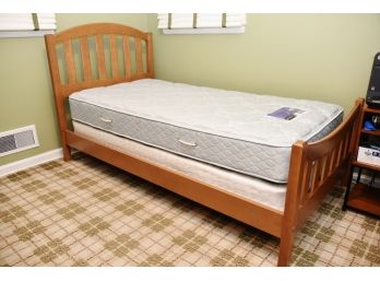 Ethan Allen Twin Bed Frame With Serta Mattress & Box Spring